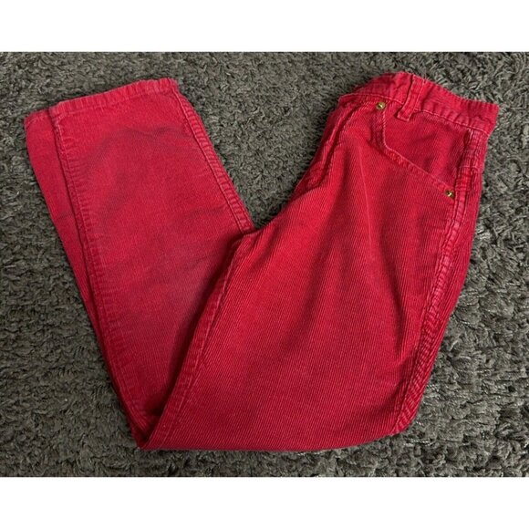 Vintage Girls Youth Corduroy Pants Lot of 2 Sz 8 JC Penny Red & Light Gray USA - Picture 12 of 16